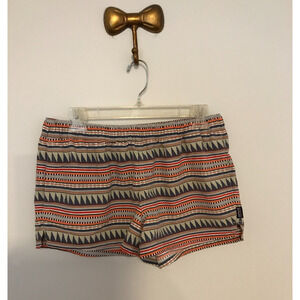 Patagonia Women's Barely Baggies Shorts in Belay Stripe: Desert Sage - Size Med